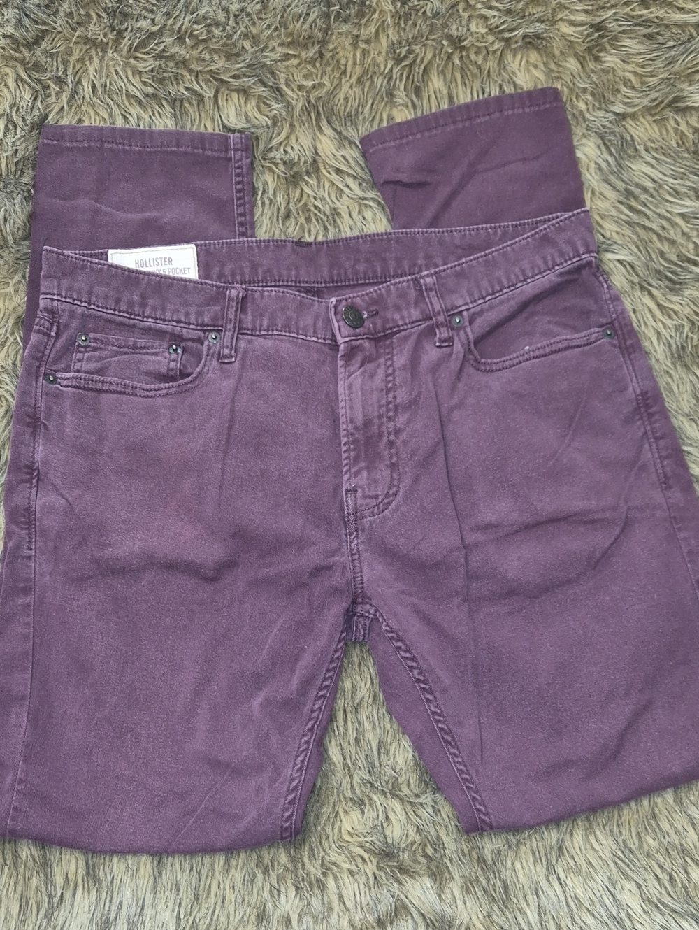 Hollister Men's Deep Plum Slim Jeans